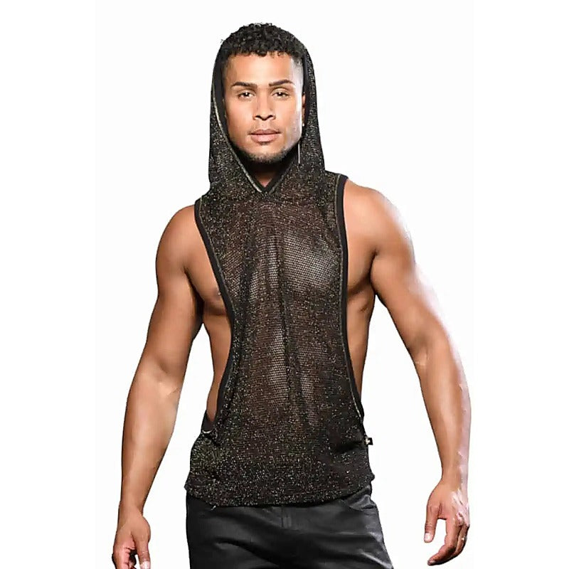 Golden Mesh Mens Gym Hoodie by Andrew Christian - His Fetish