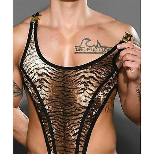 Plush Tiger Men's Singlet by Andrew Christian - Mens Briefs And Boxers