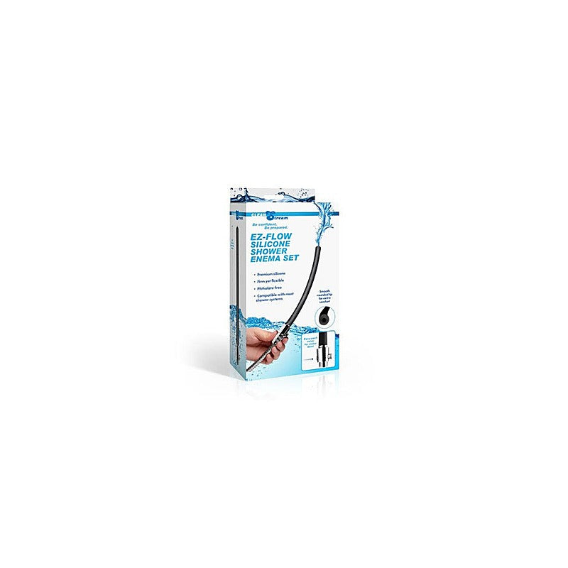 XR Brands CleanStream EZ Flow Silicone Shower Enema Set Push Button Control - Enemas and Douches