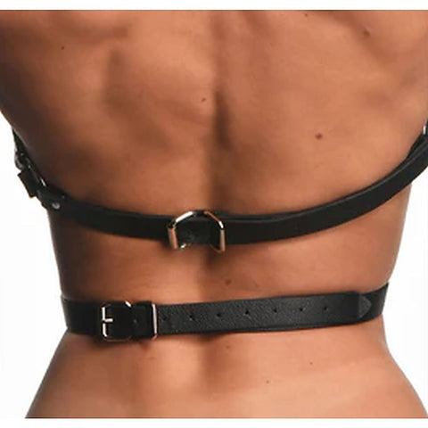 Strict Faux Leather Female Sexy Body Harness by XR Brands - Cuffs And Restraints