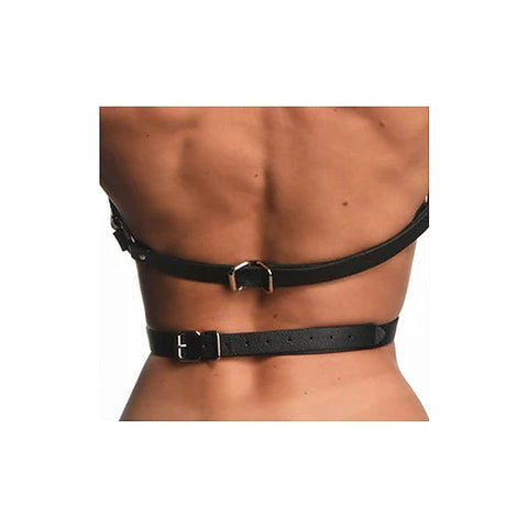 Strict Faux Leather Female Sexy Body Harness by XR Brands - Cuffs And Restraints
