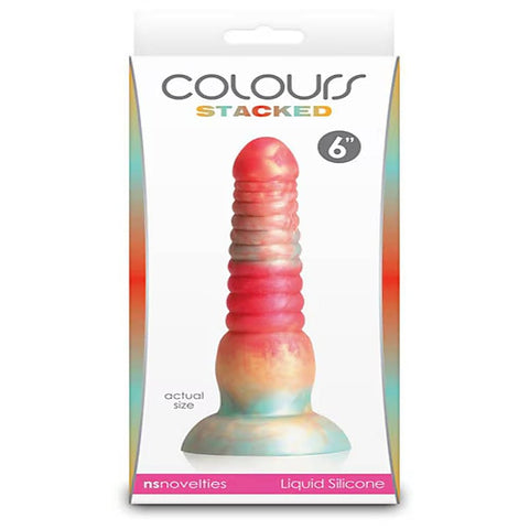 Colours Stacked 6 Inch Silicone Dildo by NS Novelties - Realistic Dildos