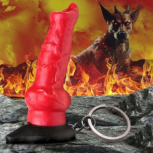 Creature Cocks Hell-Hound Keychain Novelty Fantasy Dildo - Party Gifts and Novelties