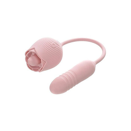 THRUST & TICKLE Rose Clitoral Vibrator by Adam & Eve - Clit Ticklers and Pulsators