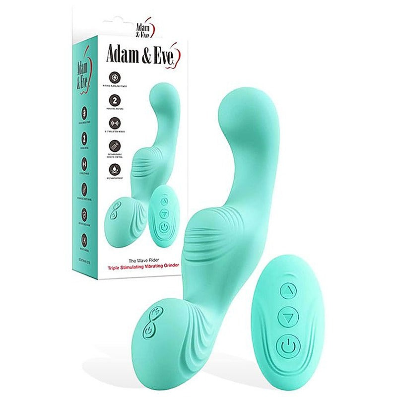 THE WAVE RIDER Triple Stimulator Grinder Pad by Adam & Eve - Remote Control Vibrators