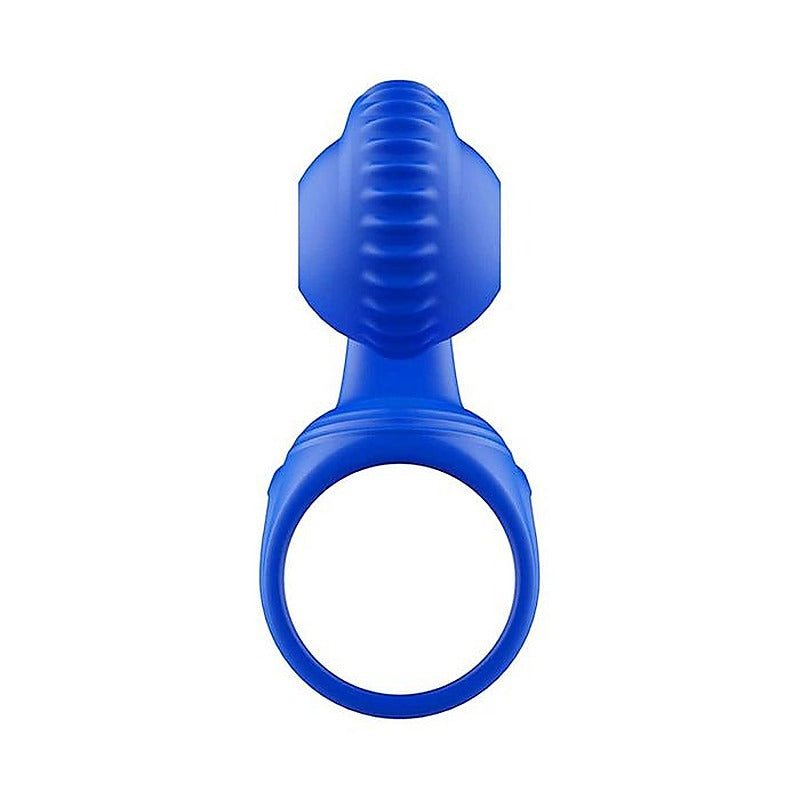 Adam & Eve Rockin & Rollin Snail Vibrating Couples Cage Blue with Rolling Stimulator - Sex Toys For Couples