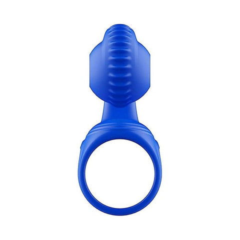 Adam & Eve Rockin & Rollin Snail Vibrating Couples Cage Blue with Rolling Stimulator - Sex Toys For Couples