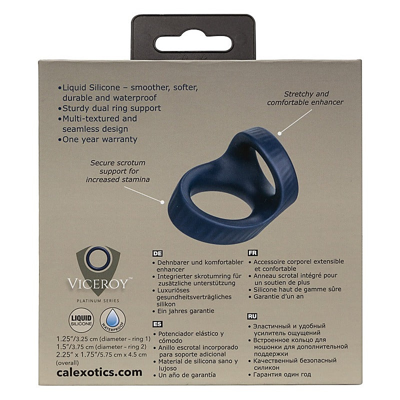 Viceroy Max Dual Men's Cock Ring by California Exotics - Stretchy Cock Rings