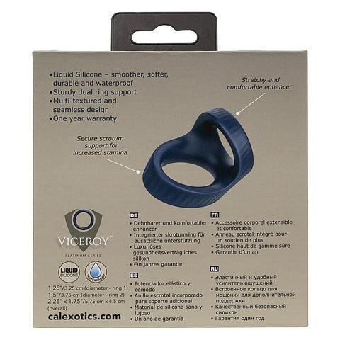 Viceroy Max Dual Men's Cock Ring by California Exotics - Stretchy Cock Rings