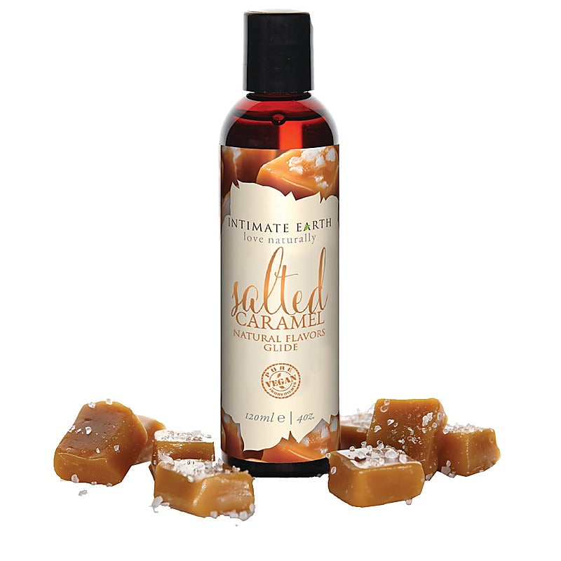 Intimate Earth Salted Caramel Natural Flavors Glide 60ml Edible Lubricant - Water Based Lubes