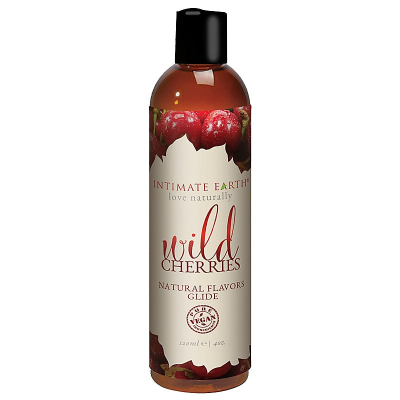 Intimate Earth Wild Cherries Natural Flavors Glide 120ml Flavored Lubricant - Massage Oils and Lubricants