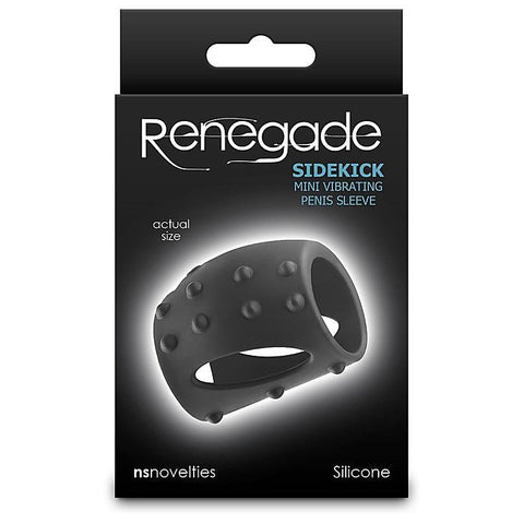 NS Novelties Renegade Sidekick Vibrating Cock Ring Black USB Rechargeable - Vibrating Cock Rings