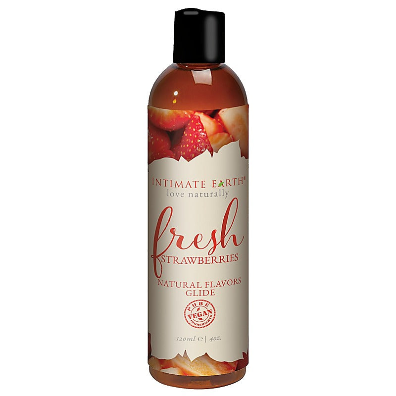 Intimate Earth Fresh Strawberries Natural Flavors Glide 60ml Natural Taste - Water Based Lubes
