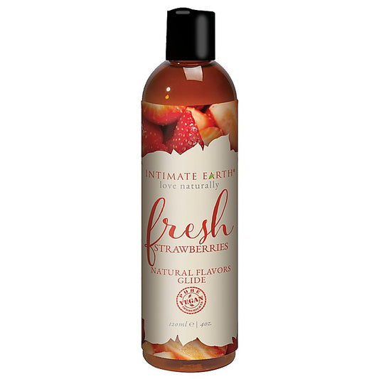 Fresh Strawberries Natural Flavors Glide by Intimate Earth - Water Based Lubes