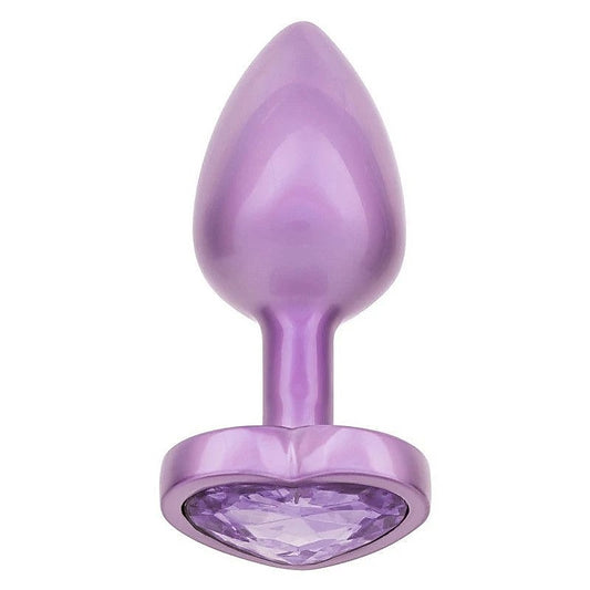 Jewel Amethyst Heart Plug by California Exotics - Butt Plugs