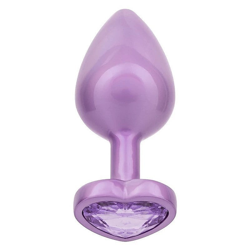 Jewel Amethyst Heart Shape Butt Plug by California Exotics - Butt Plugs