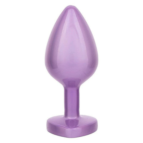 Jewel Amethyst Heart Shape Butt Plug by California Exotics - Butt Plugs