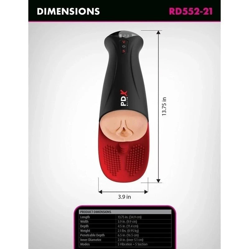 Pipedream Products PDX Elite Fuck O Matic Pro XL Realistic Male Masturbator - Masturbators and Strokers