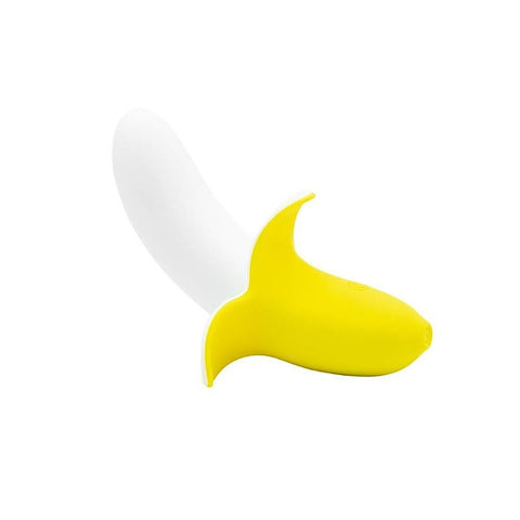 Banana Bliss 13 cm Silicone Vibrator by BMS Factory - Personal Massagers
