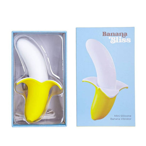 Banana Bliss 13 cm Silicone Vibrator by BMS Factory - Personal Massagers