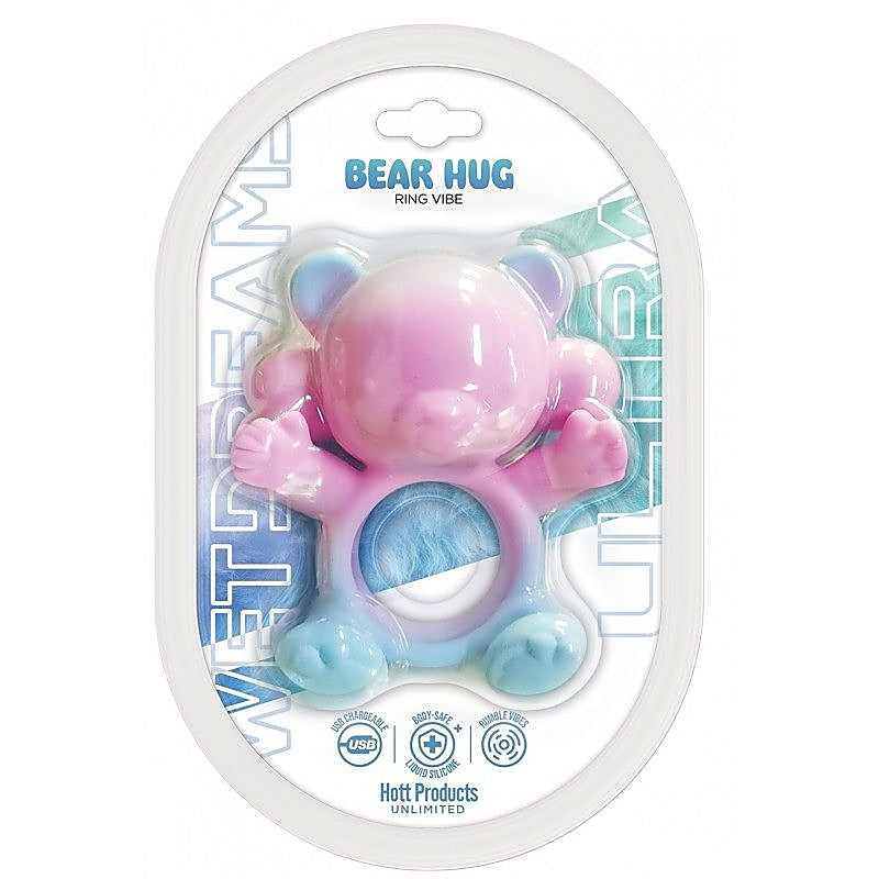 Hott Products Wet Dreams Ultra 20 Mode Bear Hug Cock Ring Vibrator - Vibrating Cock Rings
