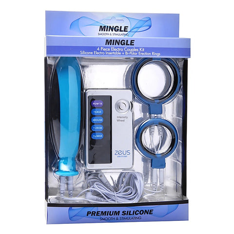 Zeus Mingle 4 Piece Electro Couples Sex Kit by XR Brands - Electro Sex