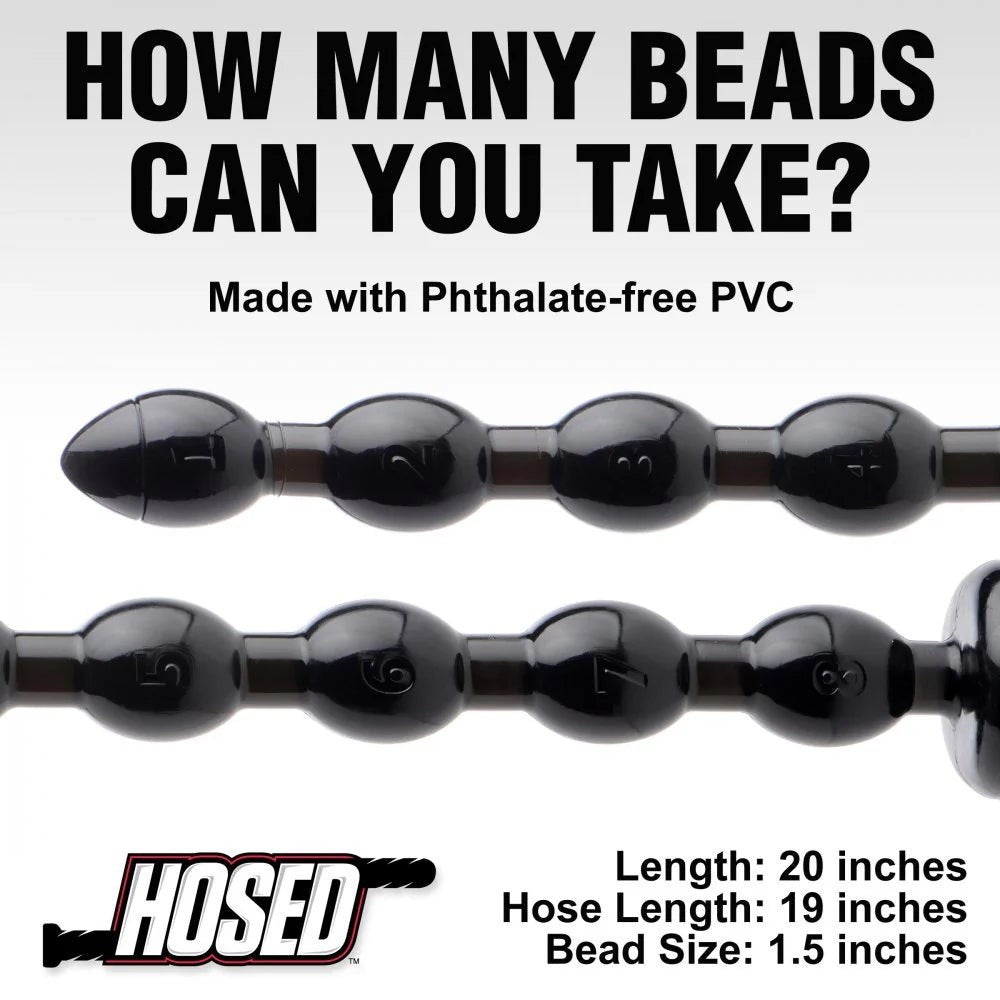 XR Brands Hosed 19 Inches Beaded Textured Anal Snake Beads Deep Anal Play - - Anal Beads and Balls