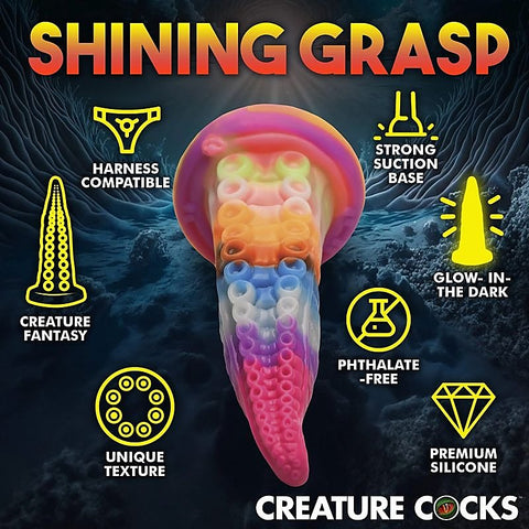 Luminoctopus GITD Tentacle Fantasy Dildo by XR Brands - Realistic Dildos