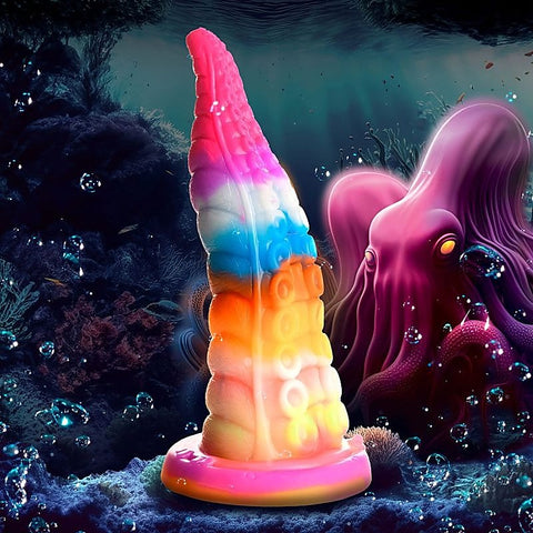 Luminoctopus GITD Tentacle Fantasy Dildo by XR Brands - Realistic Dildos