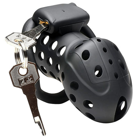 Master Series Lock Down Male Chastity Cage by XR Brands - Male Chastity