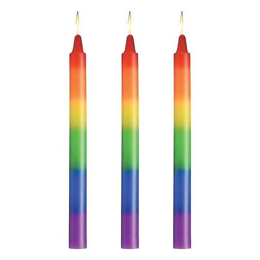 Master Series Pride Candles 3 Piece Rainbow Drip Candle - Sex Pheromones and Perfumes