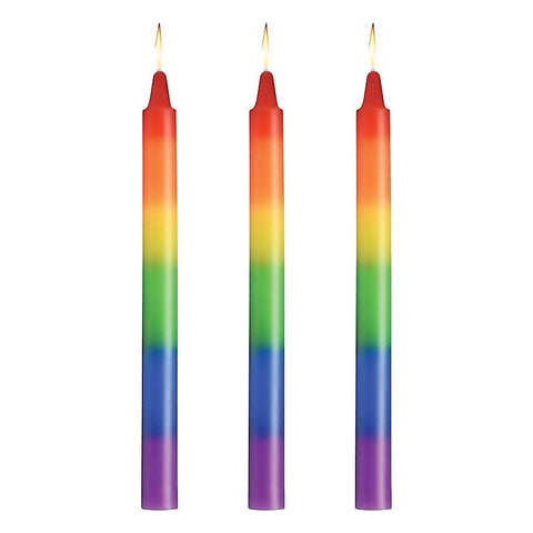 Master Series Pride Candles 3 Piece Rainbow Drip Candle - Sex Pheromones and Perfumes