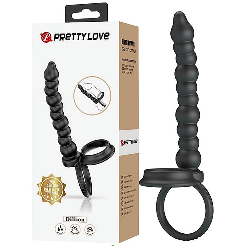 Dillion Anal Beads With Cock Ring by Baile - Anal Beads and Balls