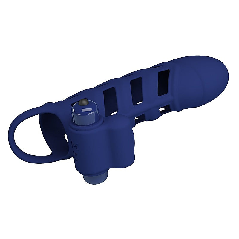 Pretty Love Altaf Powerful Vibrating Cock Ring Navy Blue - Vibrating Cock Rings