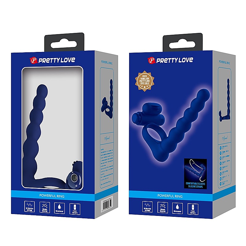 Ajmal Vibrating Men's Cock Ring Navy Blue by Baile - Vibrating Cock Rings