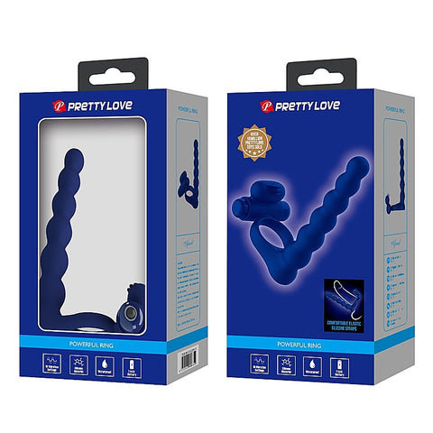 Ajmal Vibrating Men's Cock Ring Navy Blue by Baile - Vibrating Cock Rings