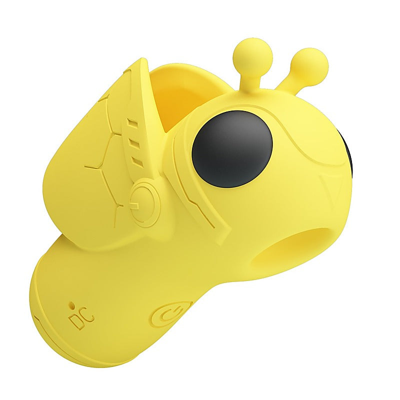 Baile Pretty Love Magic Bee Rechargeable Finger Vibrator Yellow Finger Ring - Finger and Tongue Vibrators