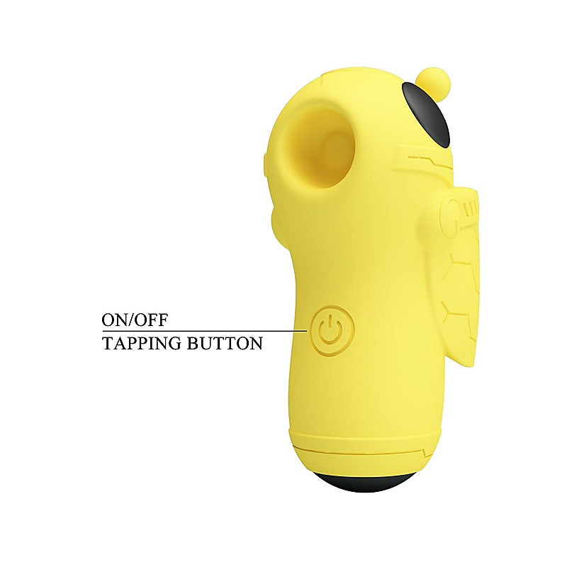 Baile Pretty Love Magic Bee Rechargeable Finger Vibrator Yellow Finger Ring - Finger and Tongue Vibrators