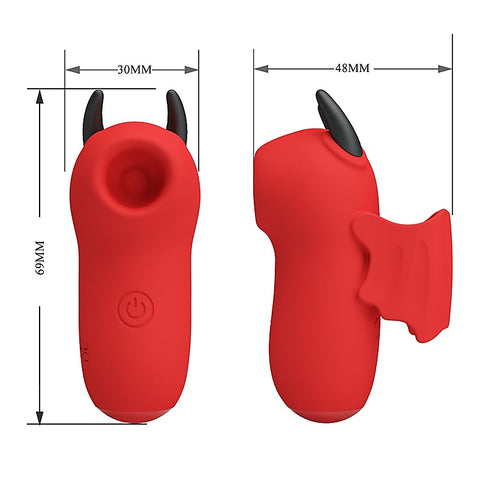 Baile Pretty Love Rechargeable Magic Devil Finger Massager Vibrator - Finger and Tongue Vibrators