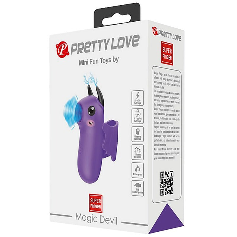 Baile Pretty Love Rechargeable Magic Devil Finger Massager Vibrator - Finger and Tongue Vibrators