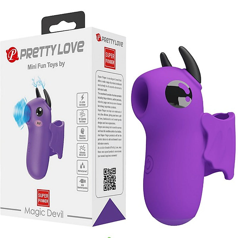 Baile Pretty Love Rechargeable Magic Devil Finger Massager Vibrator - Finger and Tongue Vibrators