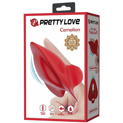 Pretty Love Carnation Rechargeable Finger Vibrator by Baile - Finger and Tongue Vibrators
