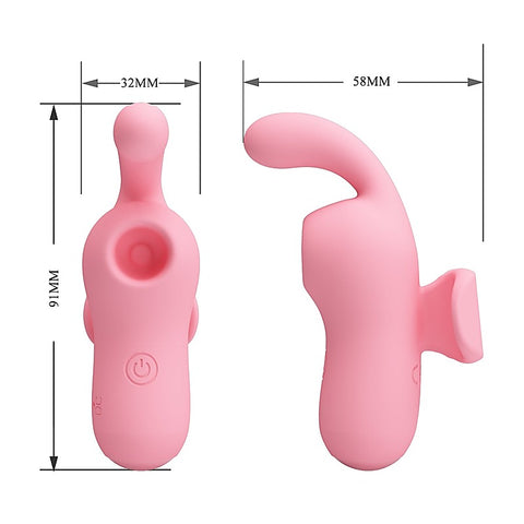 Baile Pretty Love Magic Fairy Rechargeable Finger Massager Pink Vibrator - Finger and Tongue Vibrators