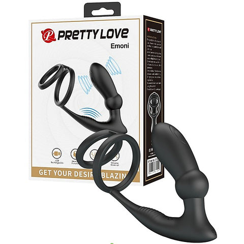 Emoni Vibrating Cock Ring With Butt Plug by Baile - Vibrating Cock Rings