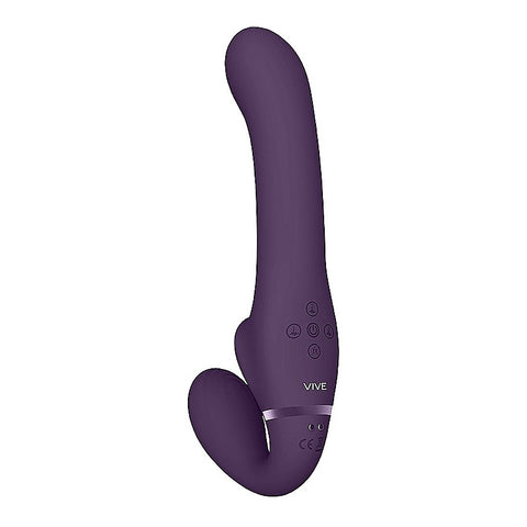 Vive Ai Dual Vibrating & Air Wave Tickler Strapless Strap On - Strap On Sextoys