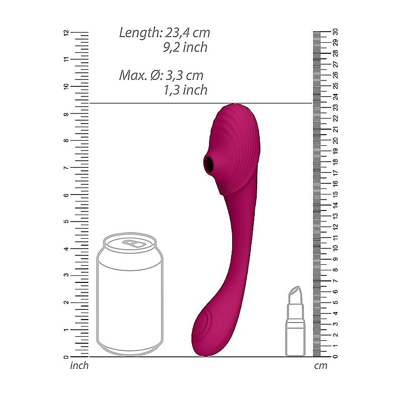 Vive Mirai Double Ended Pulse & Air Wave Bendable Vibrator - Clit Ticklers and Pulsators