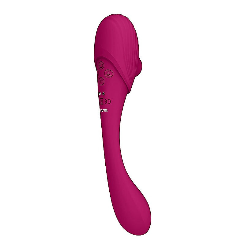 Vive Mirai Double Ended Pulse & Air Wave Bendable Vibrator - Clit Ticklers and Pulsators