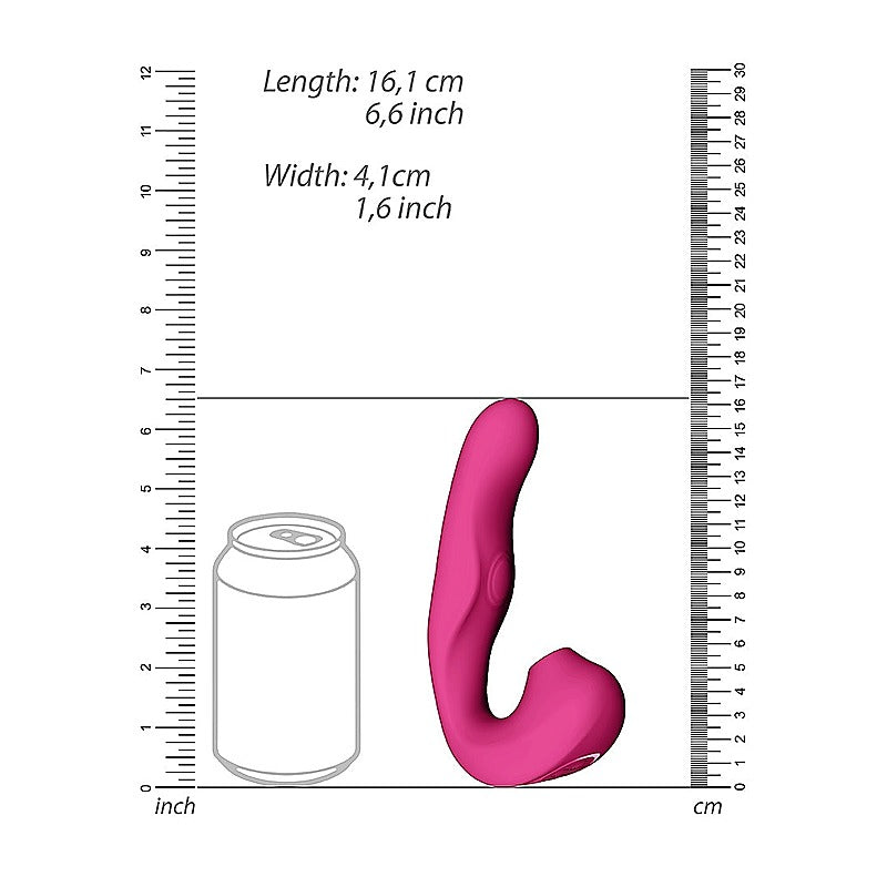 Vive Zaki Air and Pulse Wave G-Spot Vibrator by Shots Toys - G-Spot Vibrators