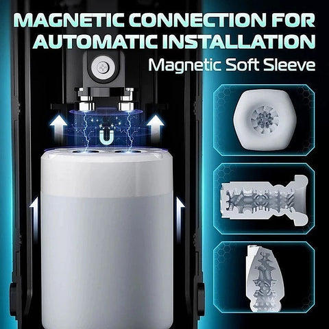 Topco CyberSkin The Titan Thrusting & Vibrating Masturbator Black Triple Action - Masturbators and Strokers