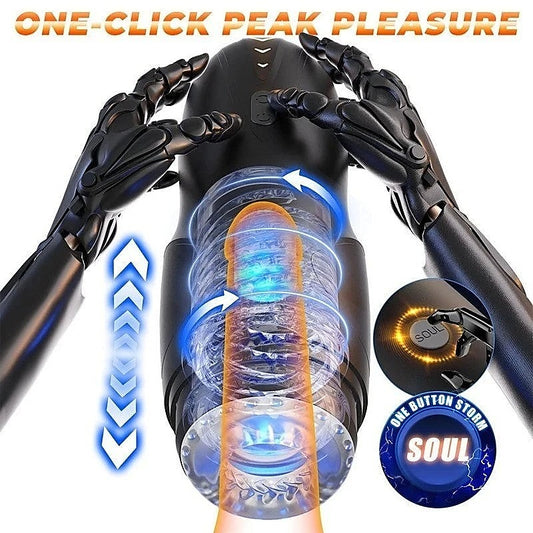 CyberSkin The Galaxy Voy Thrusting & Rotating Male Stroker - Masturbators and Strokers